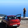 Car stopped at a view point